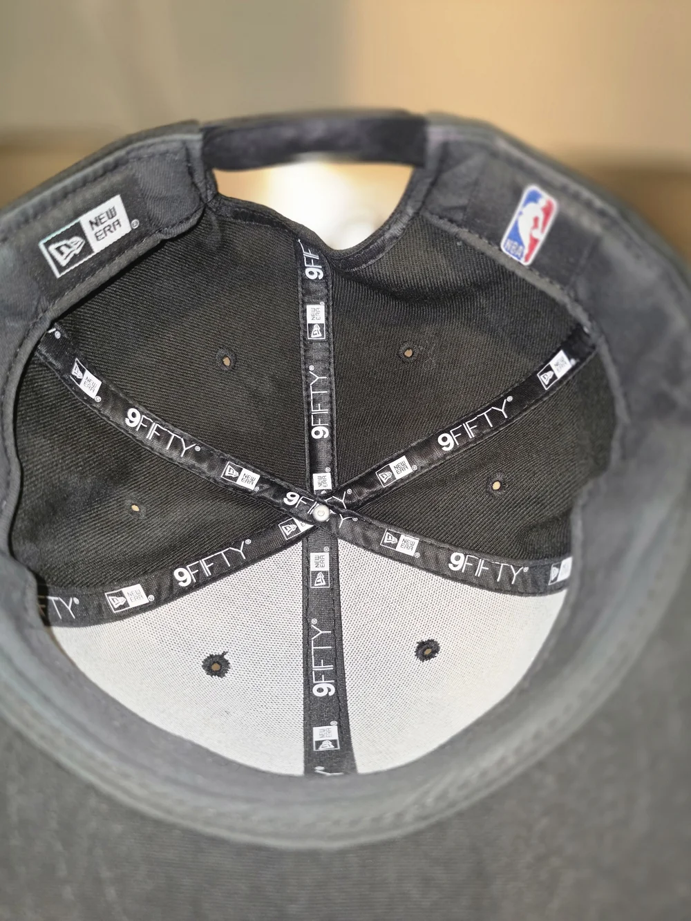 New Era Black Snapback Hat with White Bulls Patch